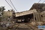 8月13日，距离爆炸现场最近的津滨轻轨东海路站被震毁。新华社记者 岳月伟 摄 图片来源：新华网